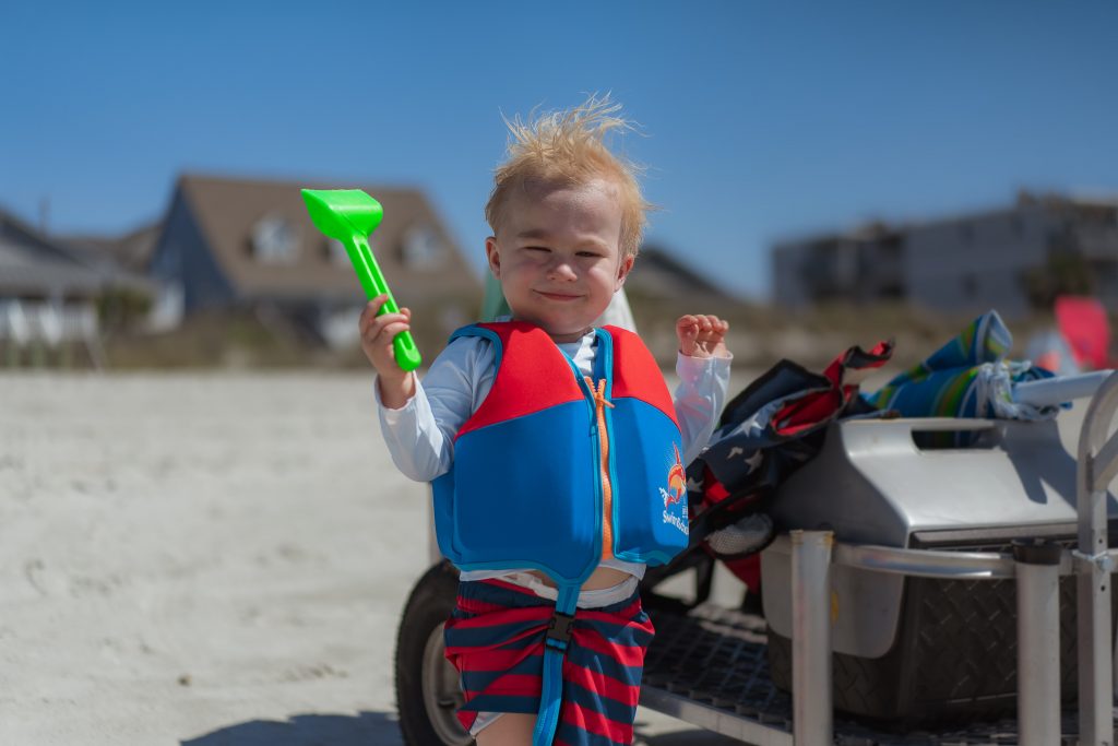 baby at the beach